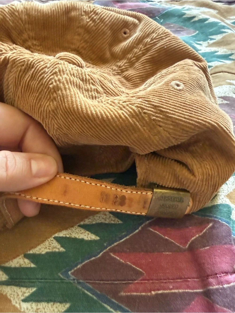 Rare Herschel Supply Company Brown Corduroy Hat 🧢